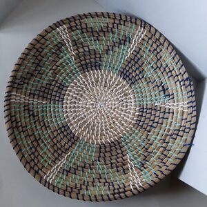 Large Basket Multicolor 17in  BOHO Decor